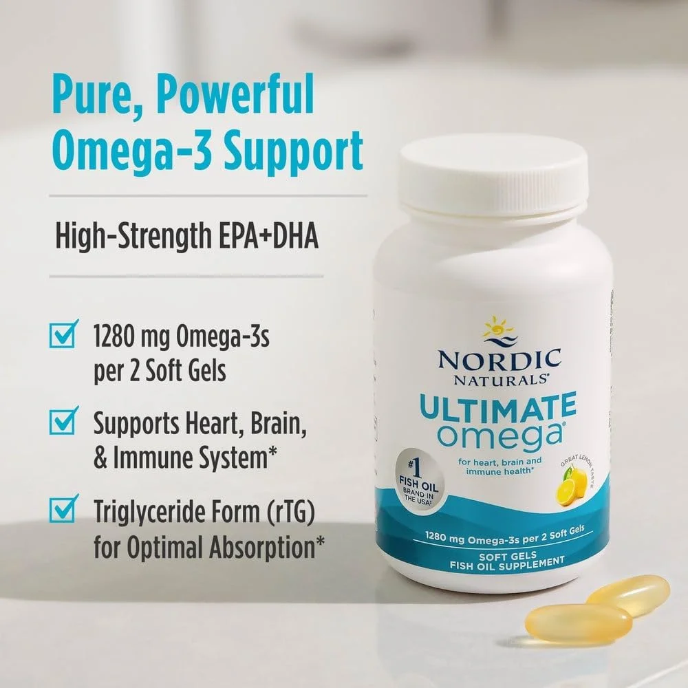 Nordic Naturals Ultimate Omega Lemon - 1280 mg - 120 Softgels