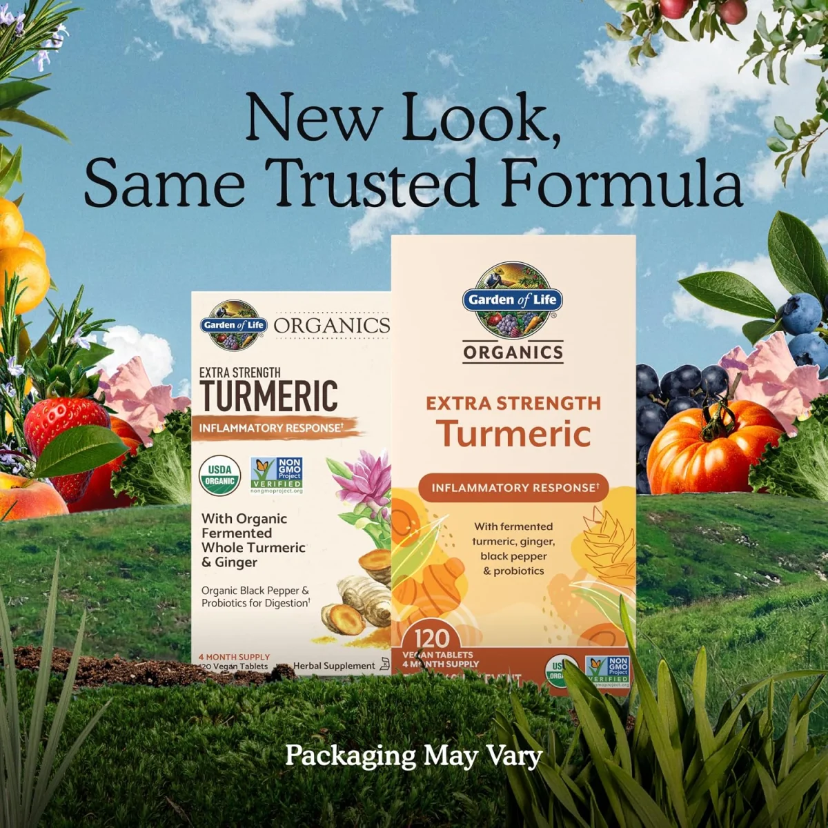 Garden of Life Organics Extra Strength Turmeric Inflammatory Response - 120 Vegan Tablets