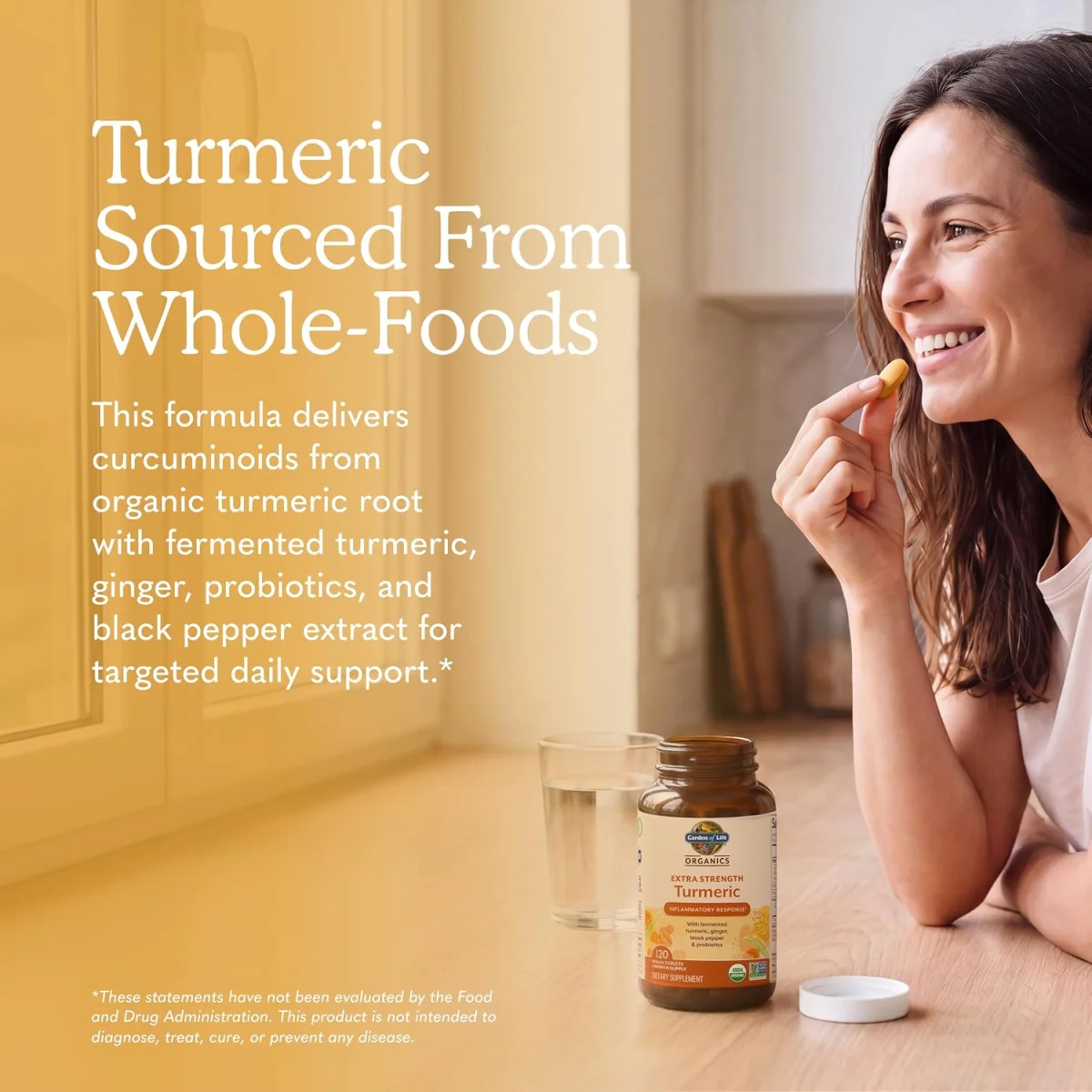 Garden of Life Organics Extra Strength Turmeric Inflammatory Response - 120 Vegan Tablets