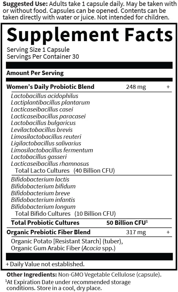 Garden of Life Dr. Formulated Probiotics Once Daily Women's - 50 billion - 30 Vegetarian Capsules