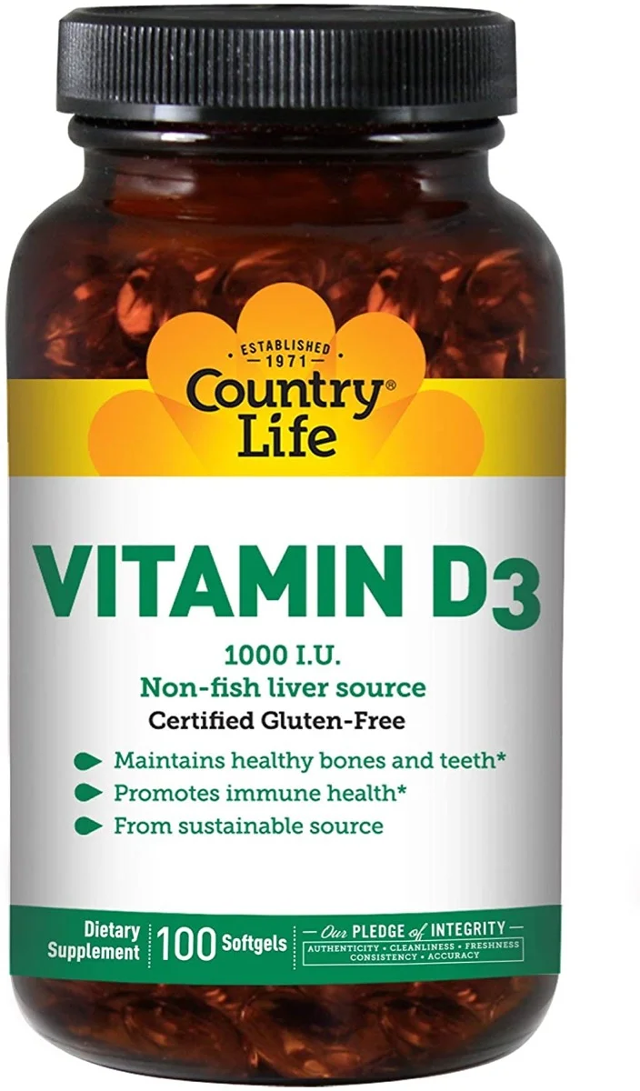 Country Life Vitamin D3 - 1000 IU - 100 Softgels