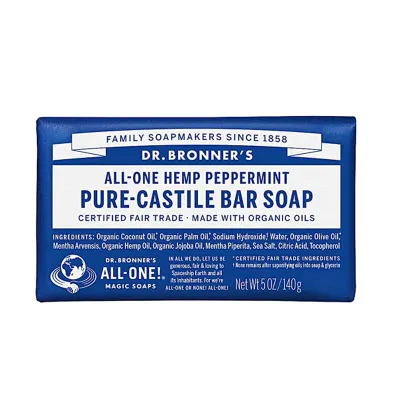Dr. Bronner's All-One Pure-Castile Bar Soap Hemp Peppermint - 5 oz