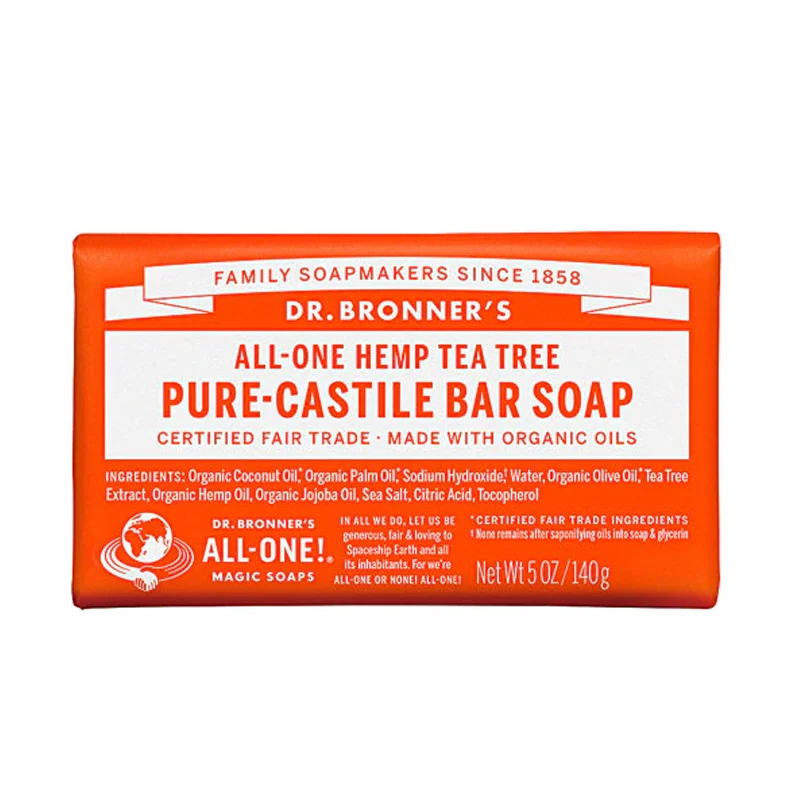 Dr. Bronner's All-One Pure-Castile Bar Soap Hemp Tea Tree - 5 oz