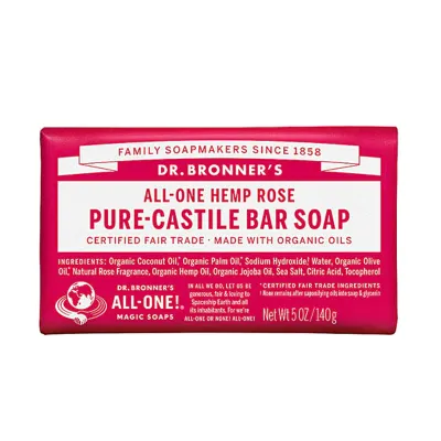 Dr. Bronner's All-One Pure-Castile Bar Soap Hemp Rose - 5 oz