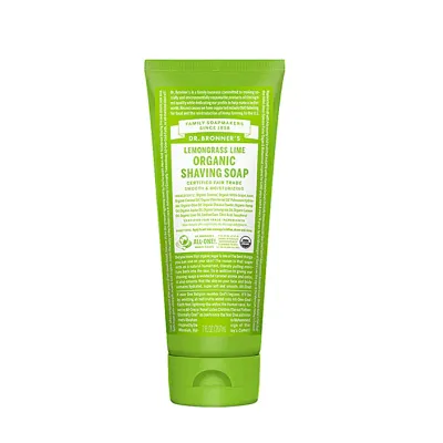 Dr. Bronner's Organic Shaving Soap Lemongrass Lime - 7 fl oz