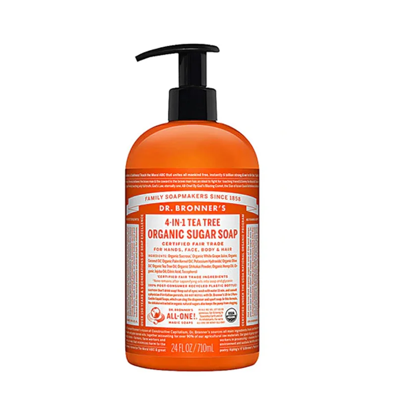 Dr. Bronner's Organic 4-in-1 Pump Soap Sugar Tea Tree - 24 fl oz