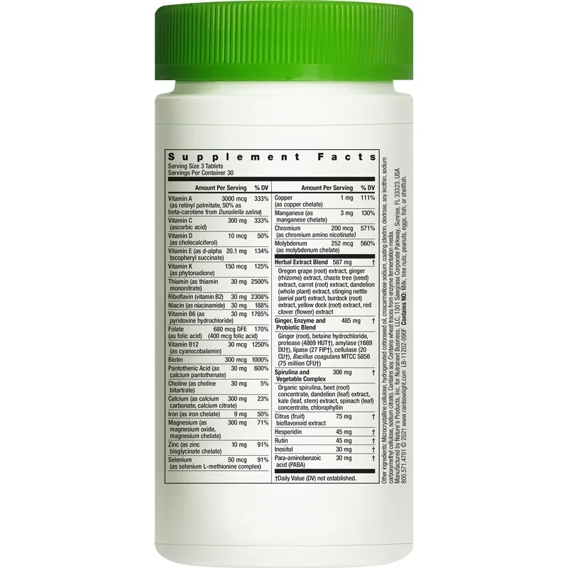 Rainbow Light Active Health™ Teen Multivitamin - 90 Tablets