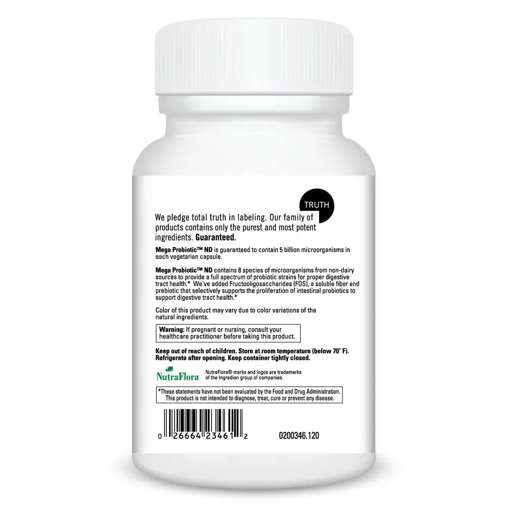 DaVinci Laboratories Mega Probiotics-ND™ - 5 billion microorganisms - 120 Capsules