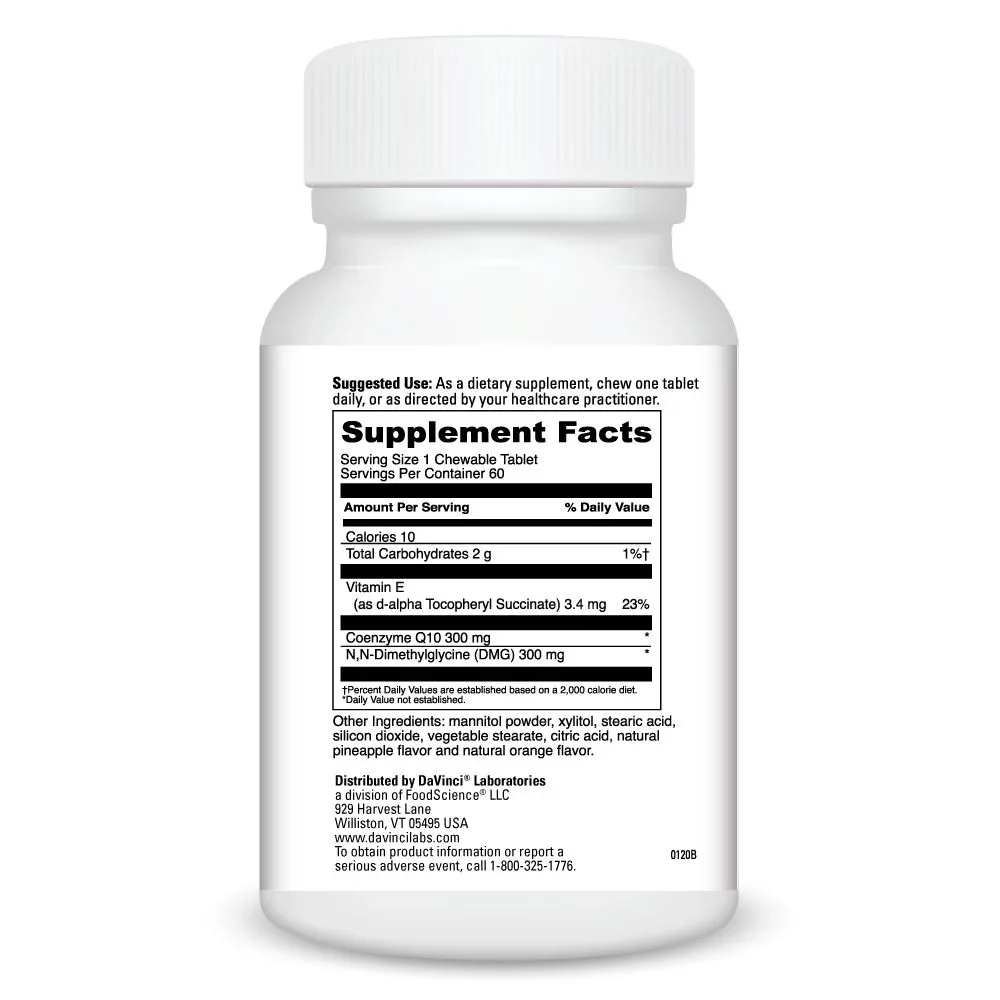 DaVinci Laboratories - CoQ10 - DMG 300/300 (60) veg tabs
