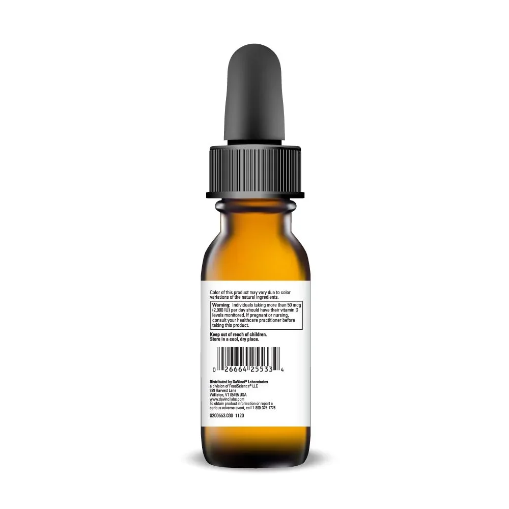 DaVinci Laboratories Liquid D3 Dietary Supplement - 10000 IU - 30 mL