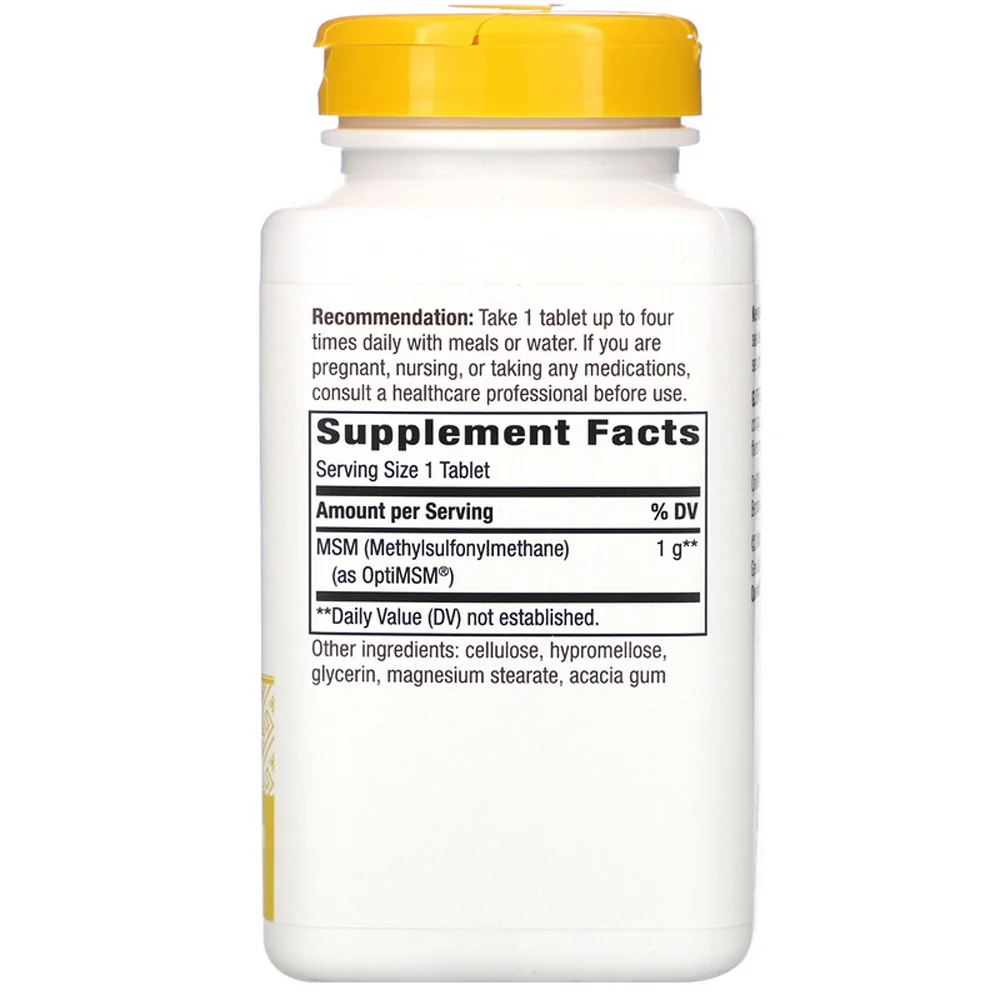Nature's Way MSM - OptiMSM - Supports Joint Health - 1000 mg Per Serving - 200 Vegan Tablets