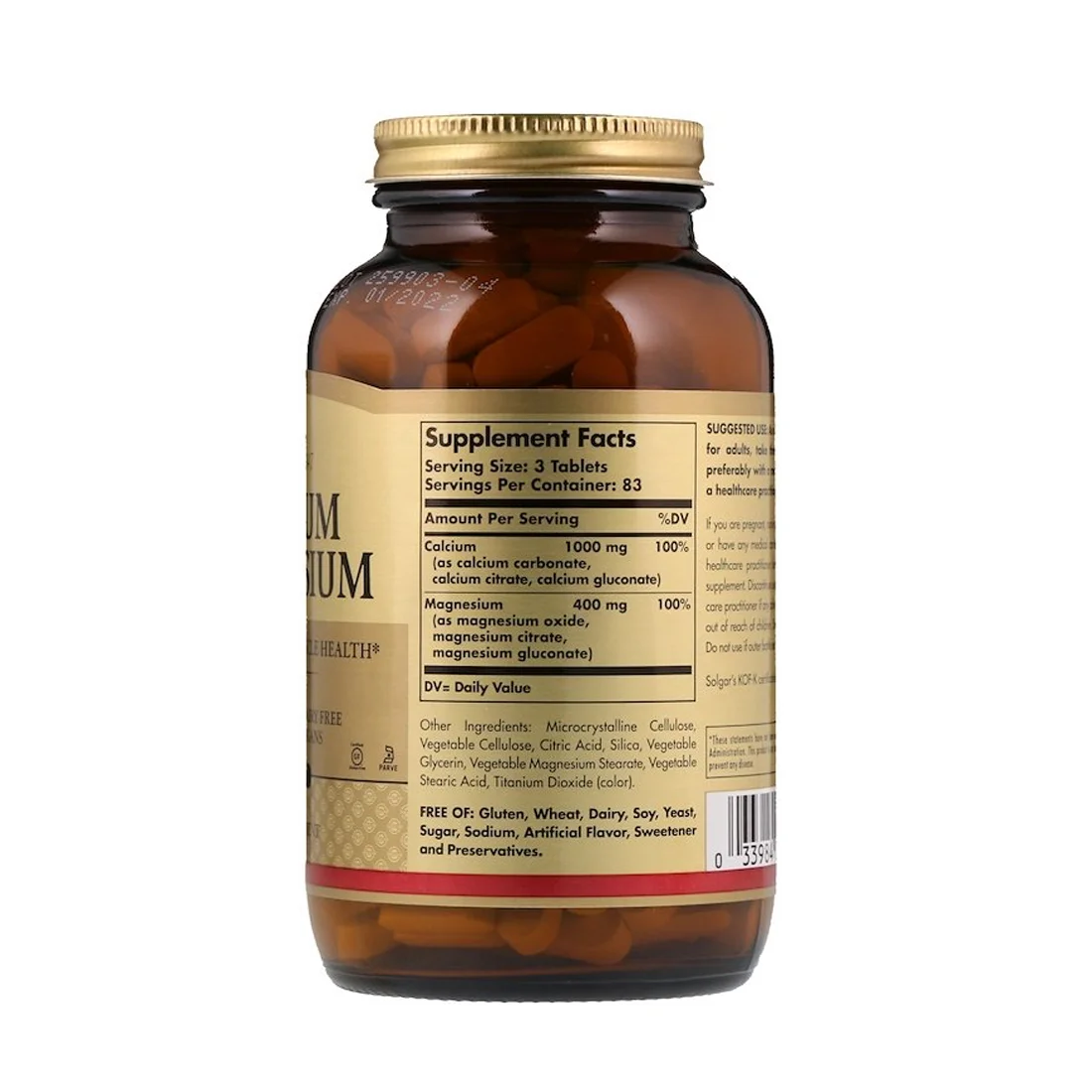 Solgar Calcium Magnesium 250 Tablets