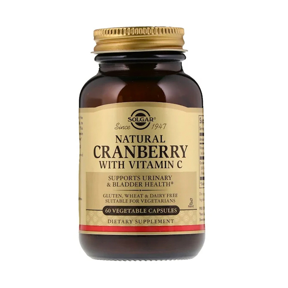 Solgar Natural Cranberry with Vitamin C - 60 Vegetable Capsules
