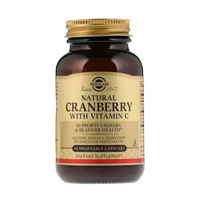 Solgar Cranberry with Vitamin C, Naturally Sourced - 60 Vegetable Capsules