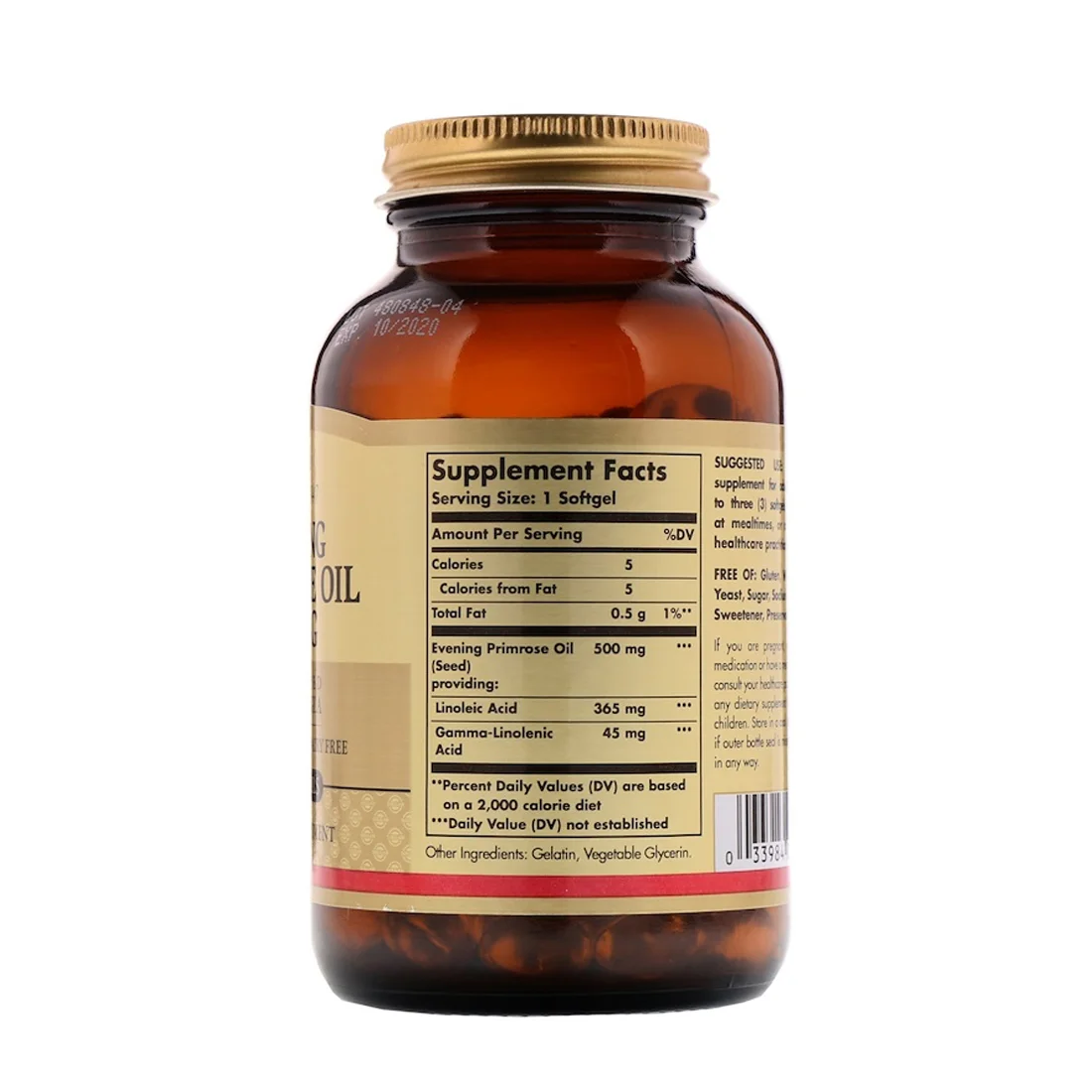 Solgar Evening Primrose Oil - 500 mg - 180 Softgels
