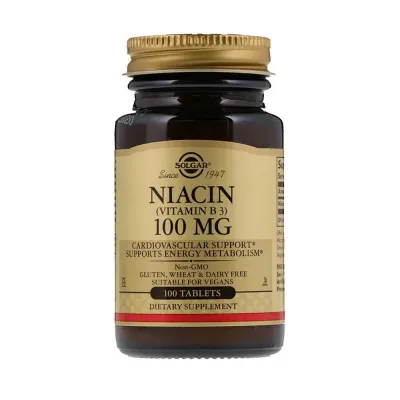 Solgar Niacin Vitamin B3 - 100 mg - 100 Tablets