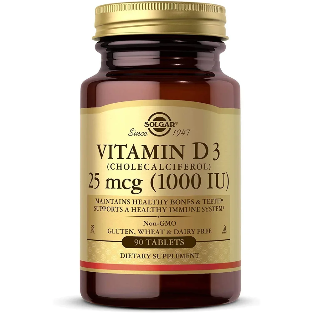 Solgar Vitamin D3 (Cholecalciferol) 25 mcg (1000 IU) 90 Tablets