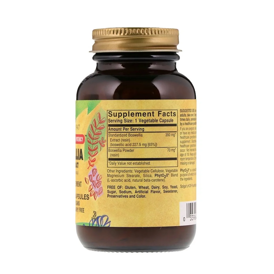 Solgar Boswellia Resin Extract - 60 Vegetable Capsules