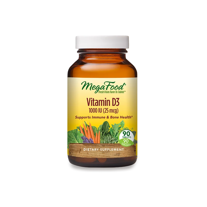 MegaFood Vitamin D3 Immune Support - 1000 IU (125 mcg) - 90 Tablets