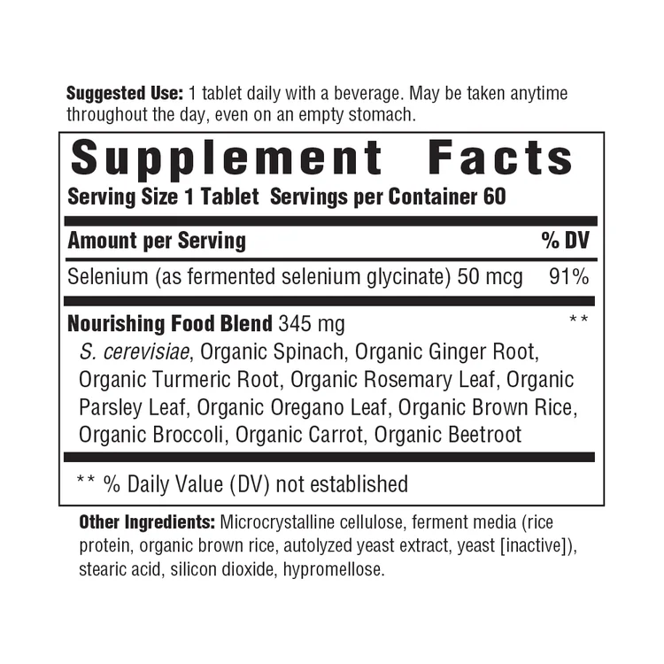 MegaFood Selenium - 50 mcg - 60 Tablets