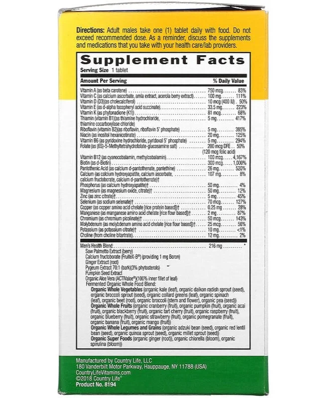 Country Life Core Daily-1 for Men 50 + - 60 Tablets