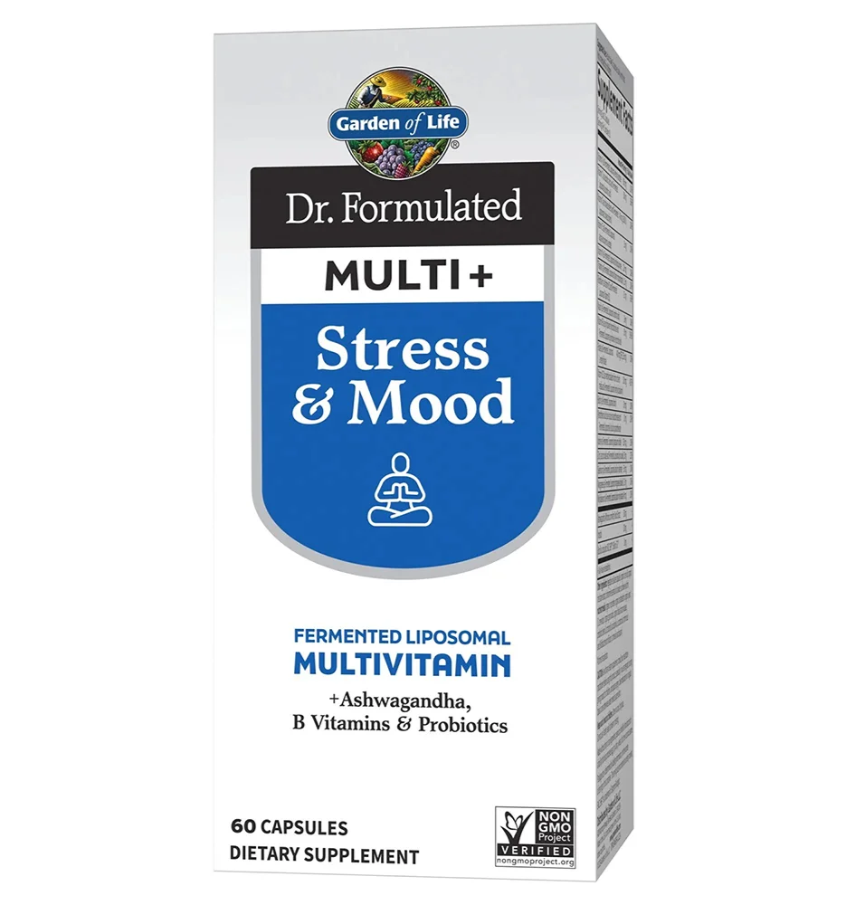 Garden of Life, Dr. Formulated Multi+, Stress & Mood, 60 Capsules