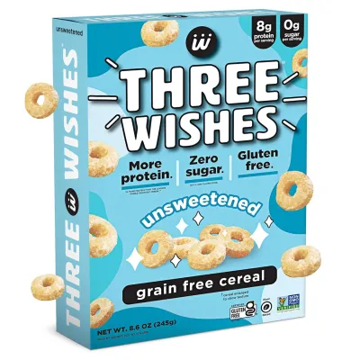 Three Wishes Grain-Free Protein Cereal, Unsweetened - 8.6 oz