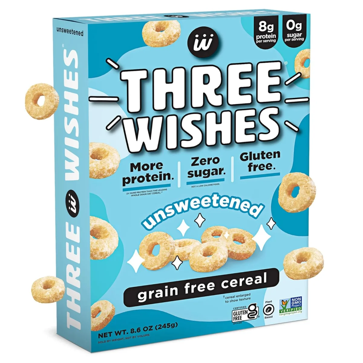 Three Wishes Gluten Free Protein Cereal, Unsweetened - 8.6 oz