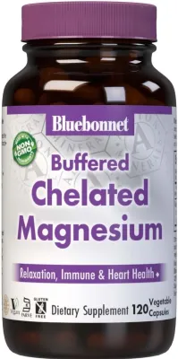 Bluebonnet Nutrition Buffered Chelated Magnesium - 200 mg - 120 Vegetable Capsules