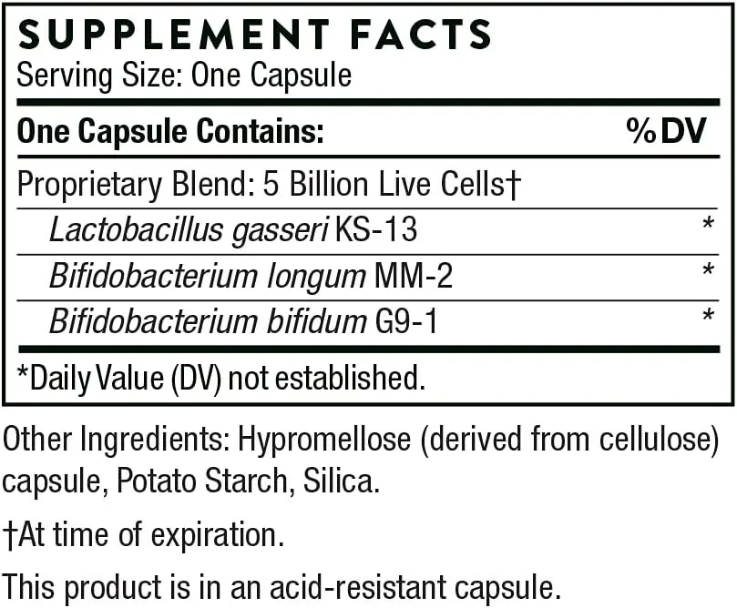 Thorne FloraMend Prime Probiotic - 5 billion cells - 30 Vegetarian Capsules
