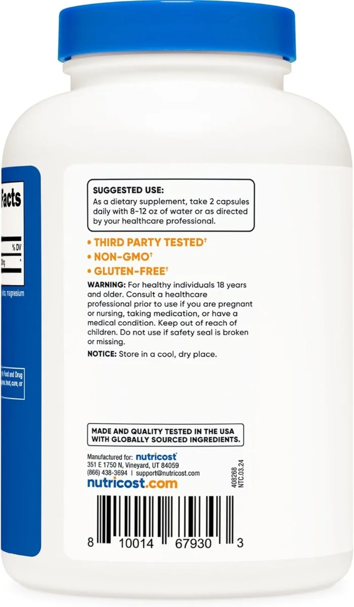 Nutricost L-Carnitine Tartrate - 1000 mg - 240 Capsules