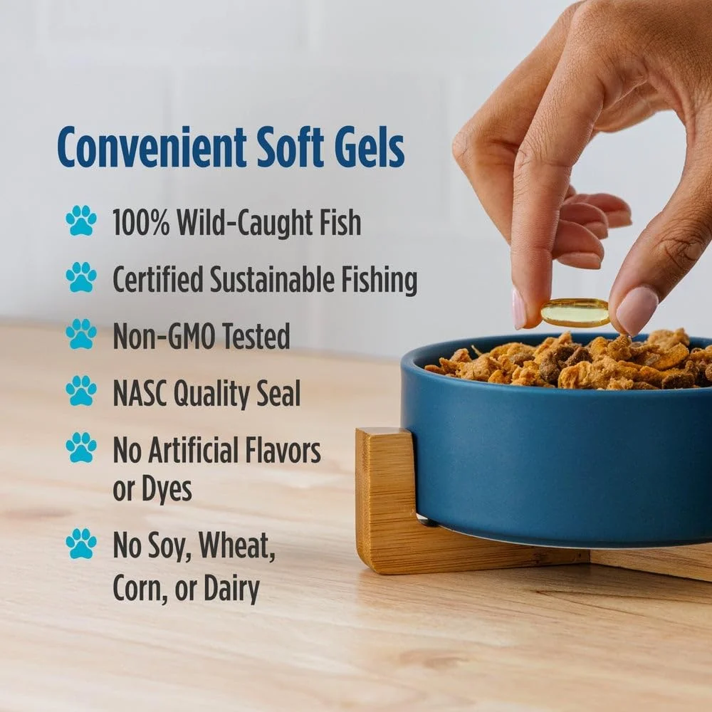 Nordic Naturals Pet Omega-3 Supplement for Dogs - 180 Softgels