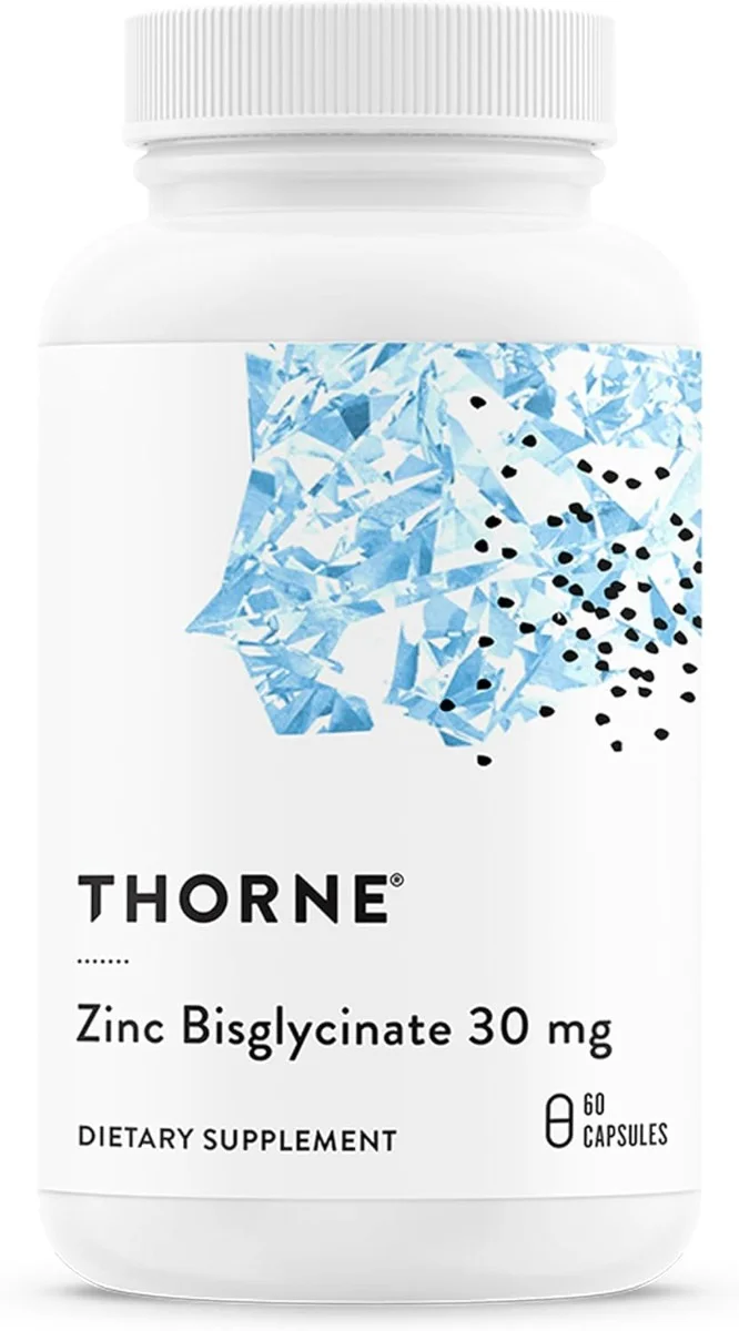 Thorne, Zinc Bisglycinate, 30 mg, 60 Capsules
