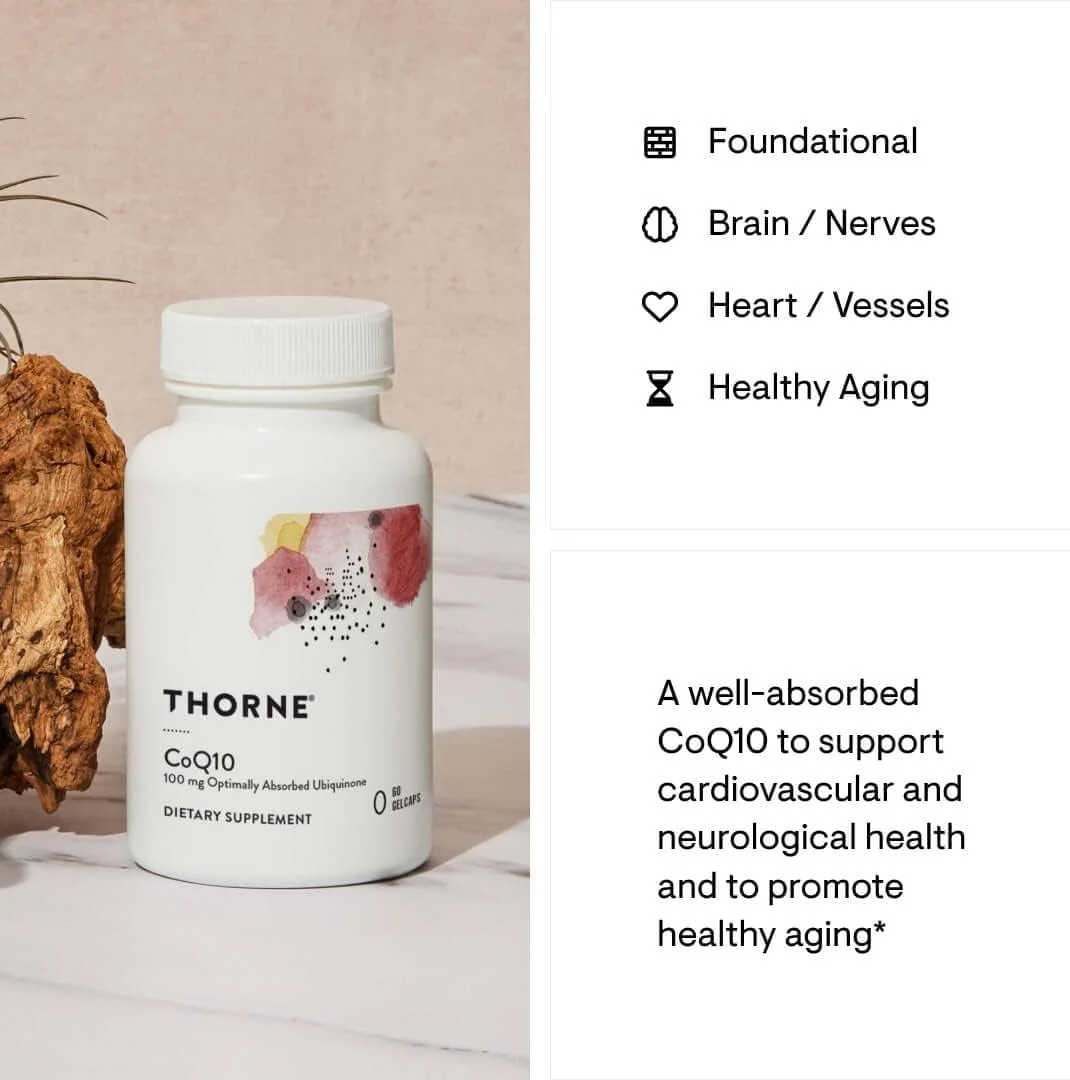 Thorne CoQ10 - Formerly Q-Best 100 - 100 mg - 60 Gel Caps