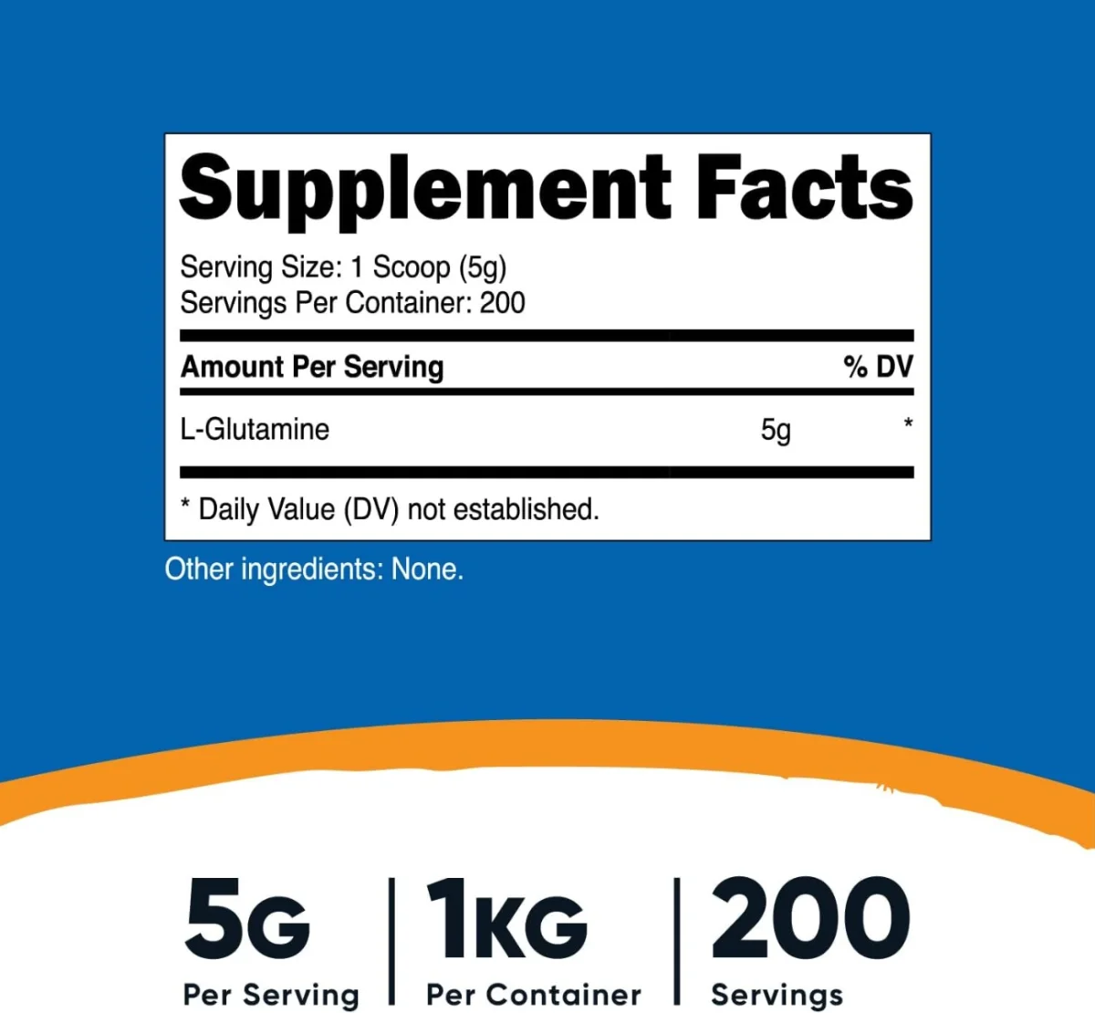 Nutricost L-Glutamine Powder Unflavored - 200 Servings