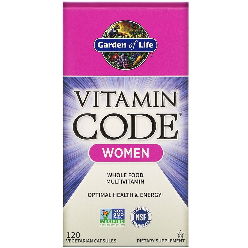 Garden of Life Vitamin Code Women Whole Food Multivitamin - 120 Vegetarian Capsules