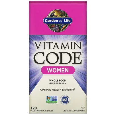 Garden of Life Vitamin Code Women Whole Food Multivitamin - 120 Vegetarian Capsules