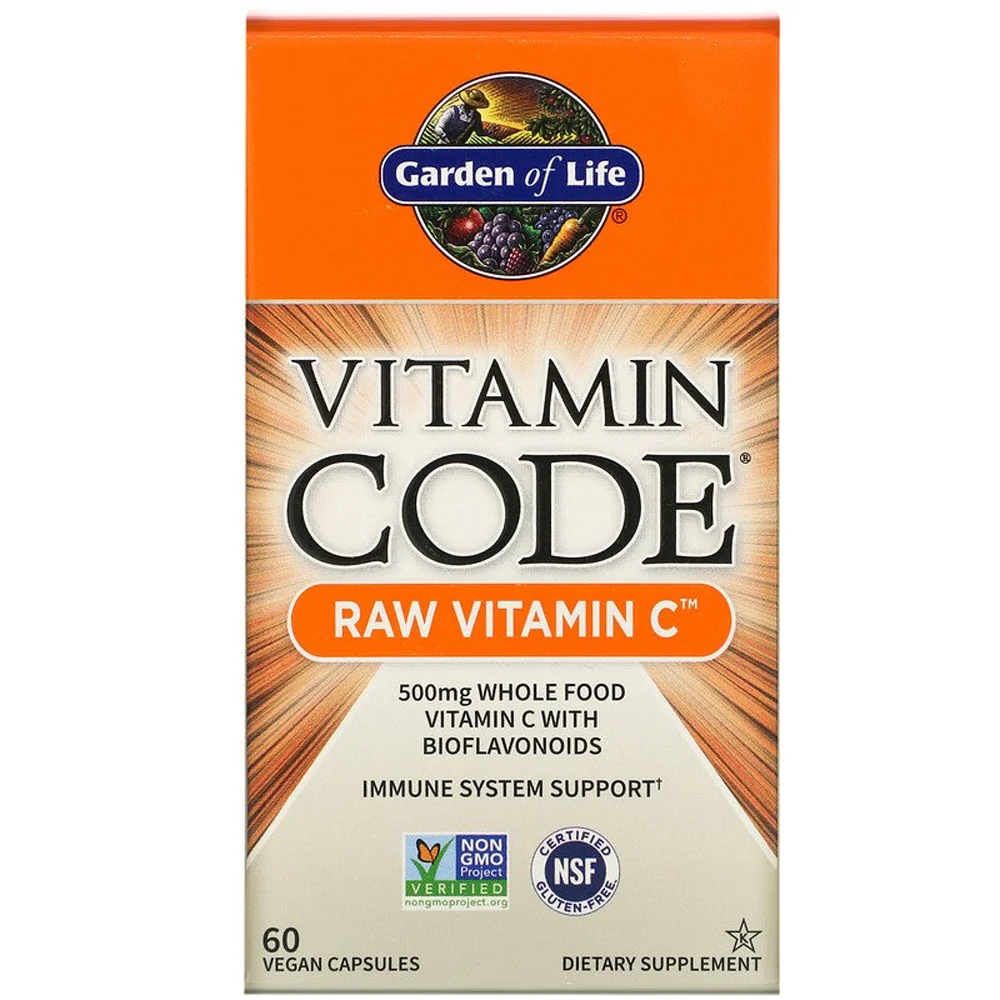 Garden of Life Vitamin Code RAW Vitamin C - 500 mg - 60 Vegan Capsules
