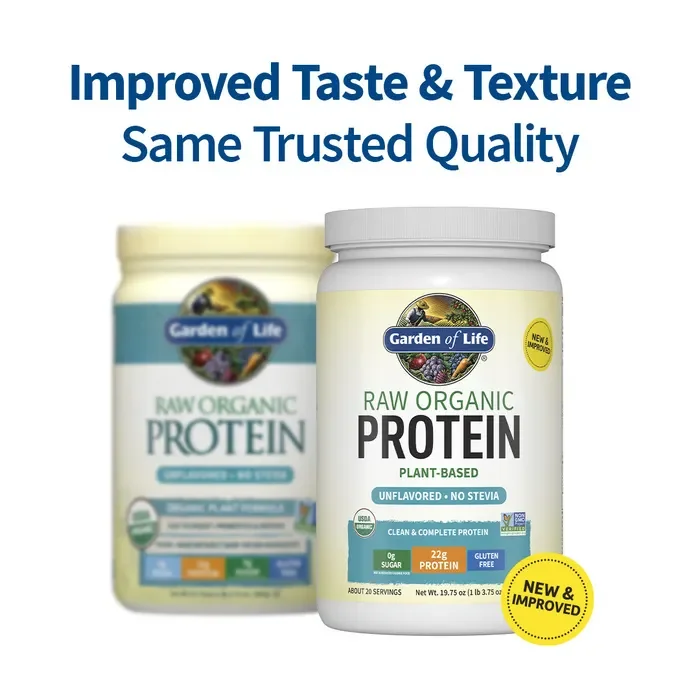 Garden of Life RAW Organic Protein Plant-Based Formula Unflavored - 19.75 oz