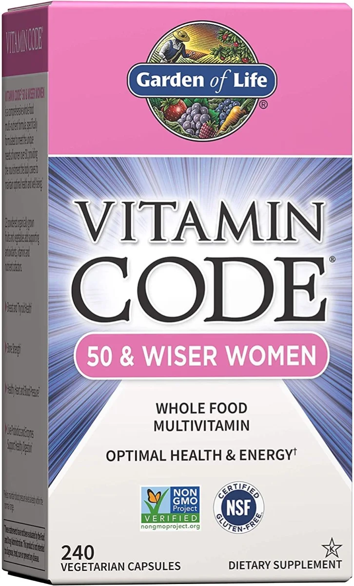 Garden of Life Vitamin Code 50 & Wiser Women Whole Food Multivitamin - 240 Vegetarian Capsules