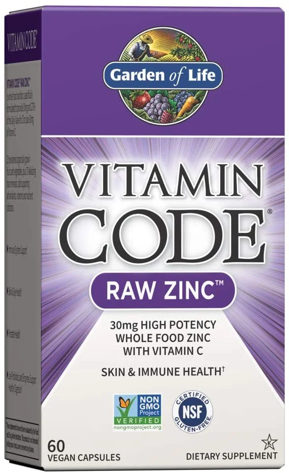 Garden of Life Vitamin Code RAW Zinc - 60 Vegan Capsules