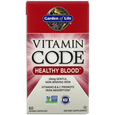 Garden of Life Vitamin Code Healthy Blood 60 Vegan Capsules