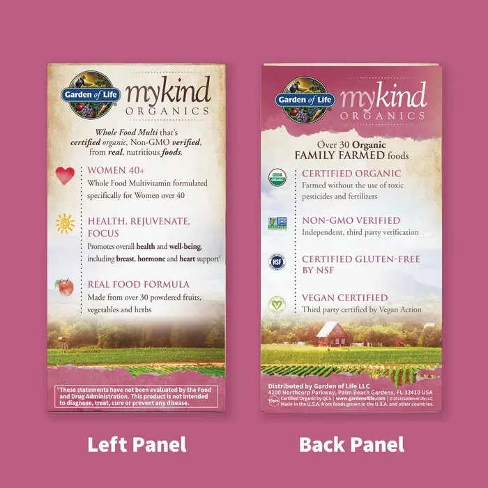 Garden of Life Organics Women's Multi 40 Plus - 60 Vegan Tablets