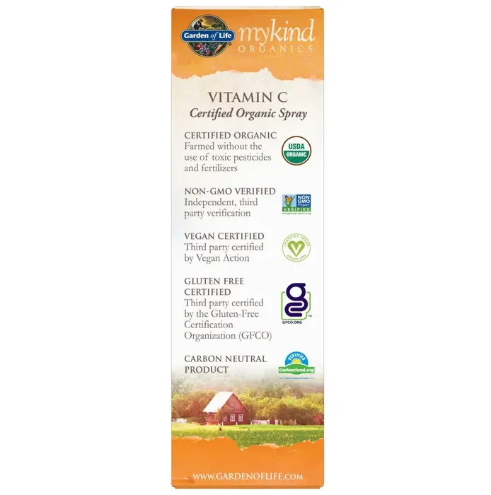 Garden of Life Organics Vitamin C Organic Spray Orange-Tangerine - 2 oz