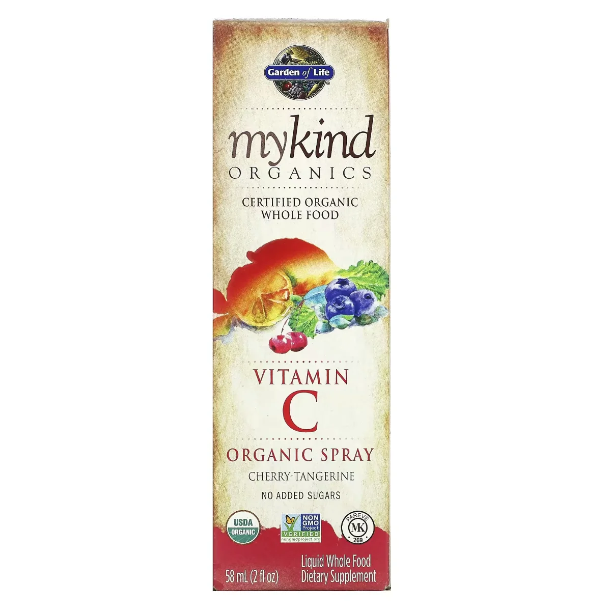 Garden of Life Organics Vitamin C Organic Spray Cherry-Tangerine - 2 oz