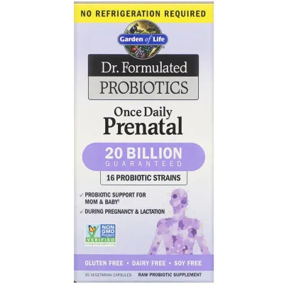 Garden of Life Dr. Formulated Probiotics Once Daily Prenatal - 20 billion - 30 Vegetarian Capsules