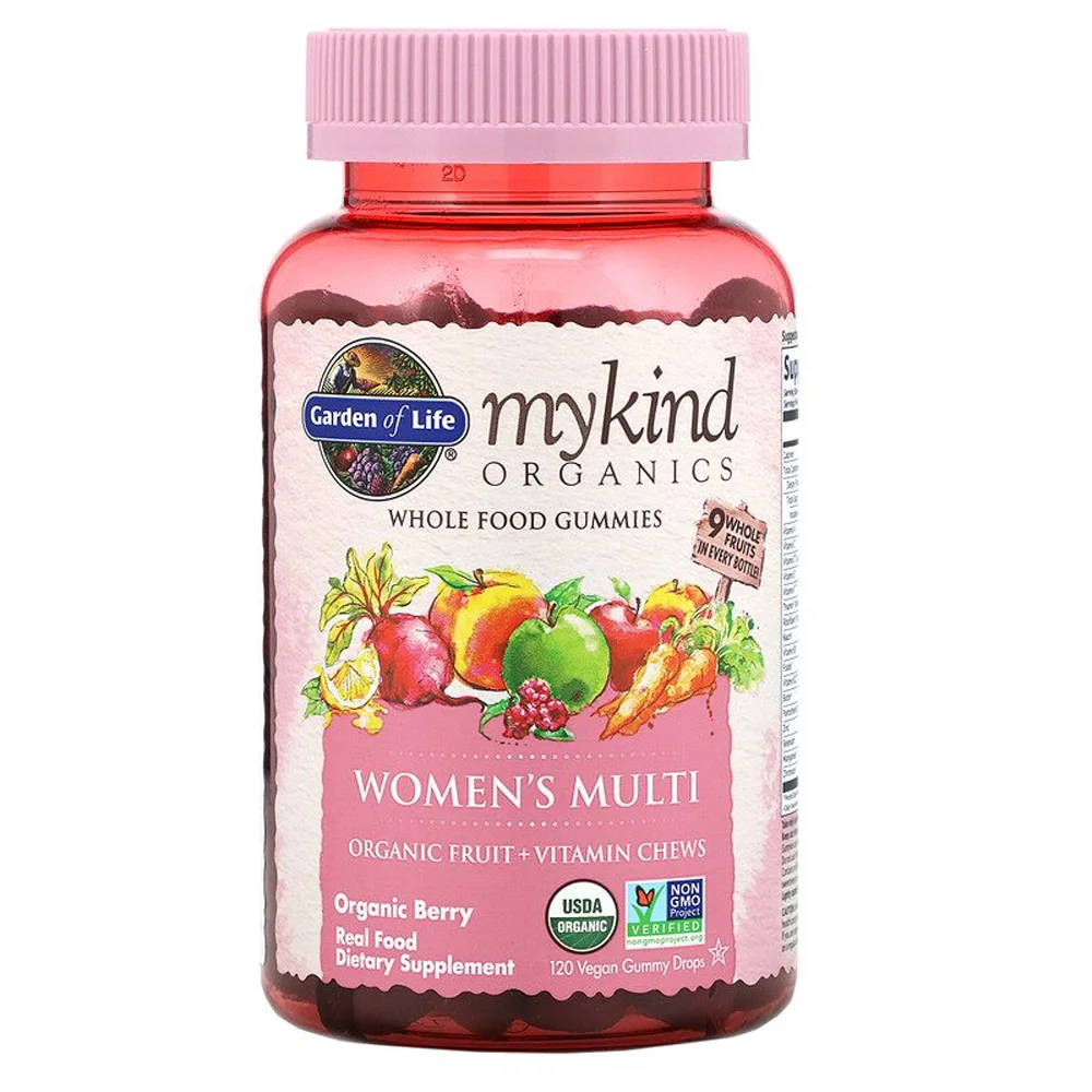 Garden of Life Organics Women's Multi Whole Food Gummies Organic Berry - 120 Vegan Gummy Drops