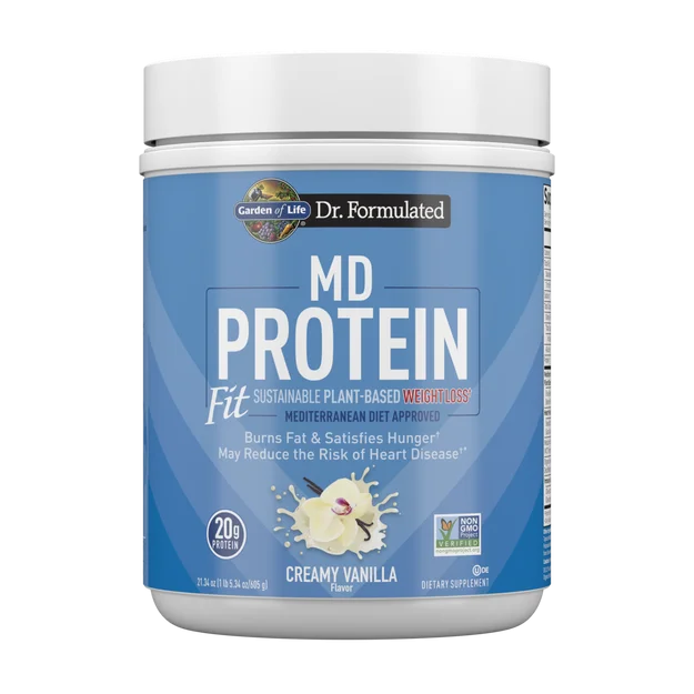 Dr. Formulated MD Protein Fit Sustainable Plant-Based Weight Loss† Creamy Vanilla 21.34oz (605 g)