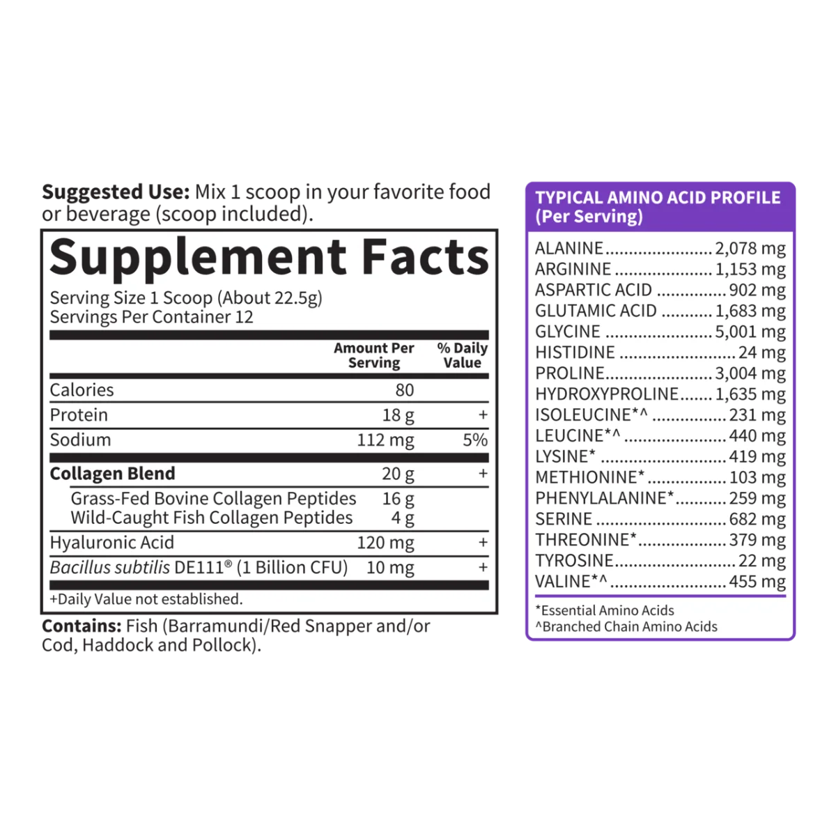 Garden of Life Wild Caught & Grass Fed Collagen with Hyaluronic Acid Powder Unflavored - 12 Servings