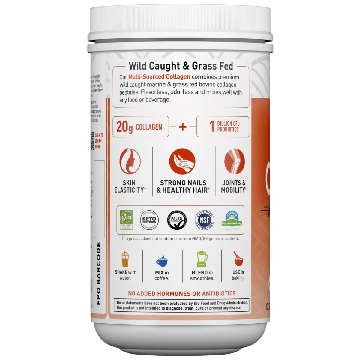 Garden of Life Wild Caught & Grass Fed Collagen Powder Unflavored - 12 Servings